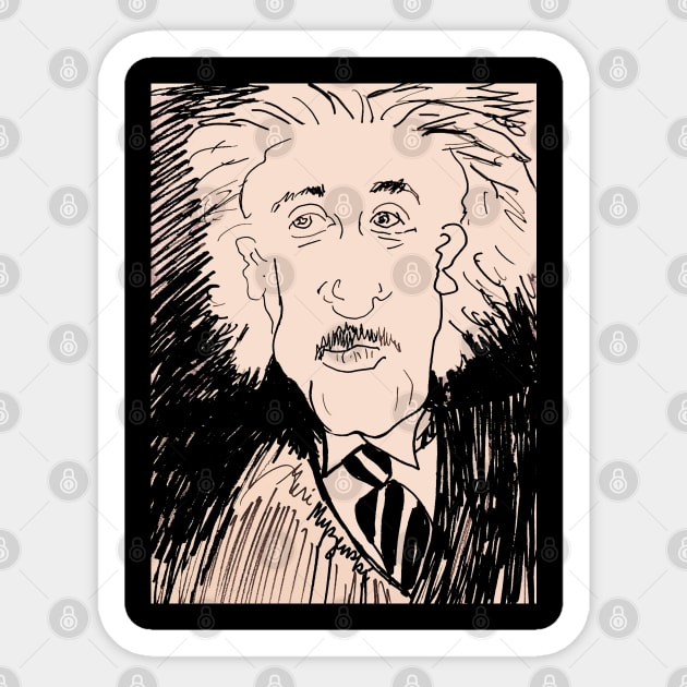 Albert Einstein Sticker by TheArtQueenOfMichigan 